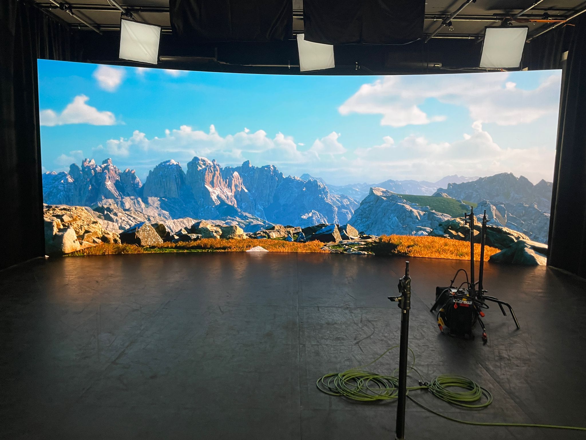 Air Eagle aircraft on the virtual production stage