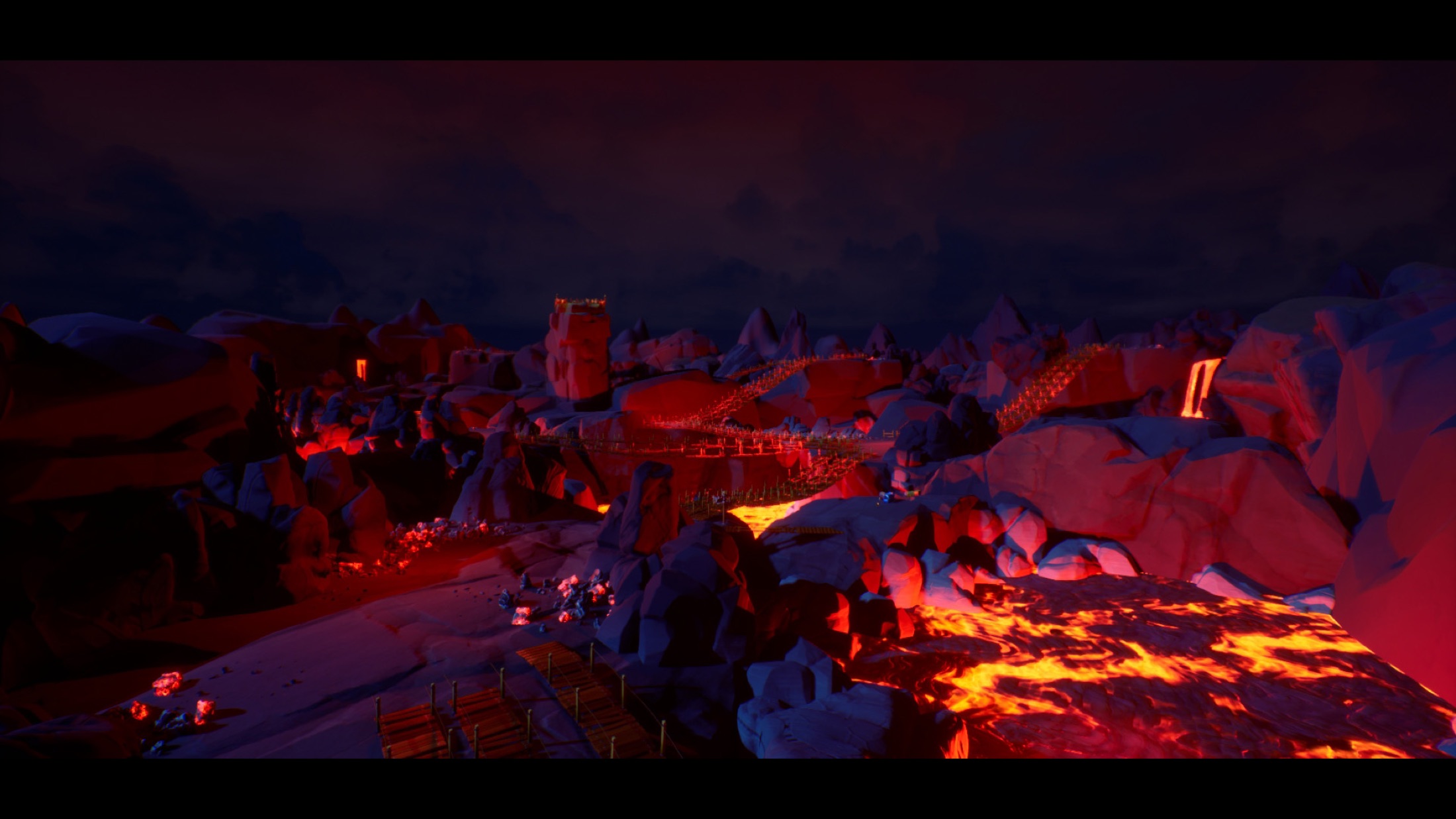 Volcanic landscape for virtual production