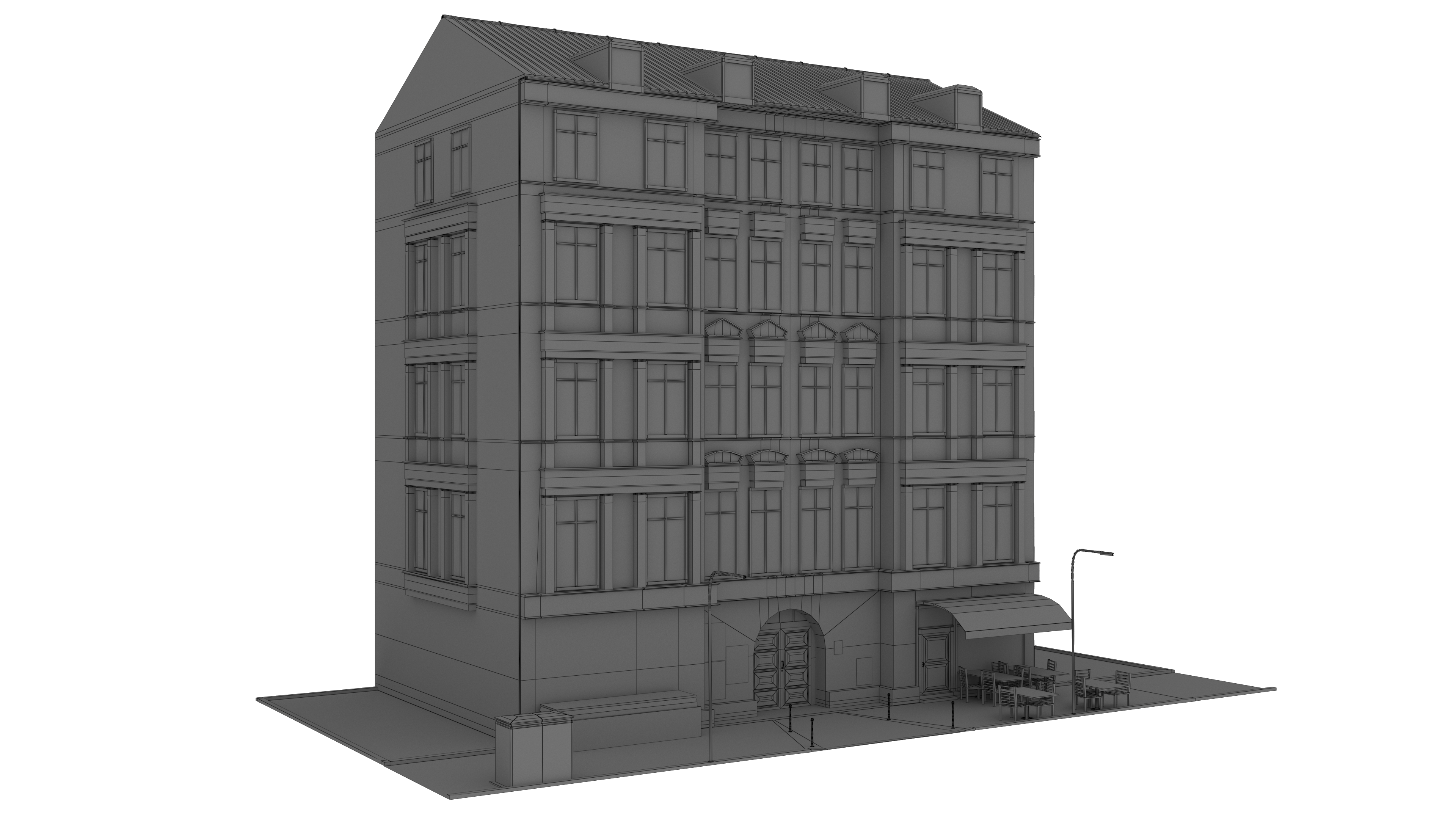 Berlin style building white variant