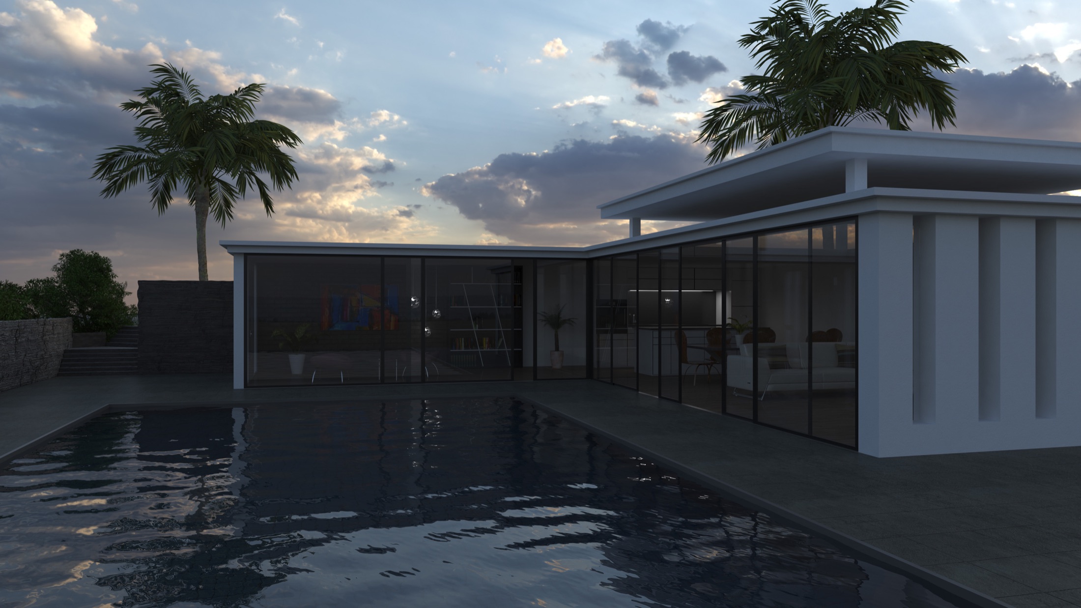 Modern bungalow alternate view