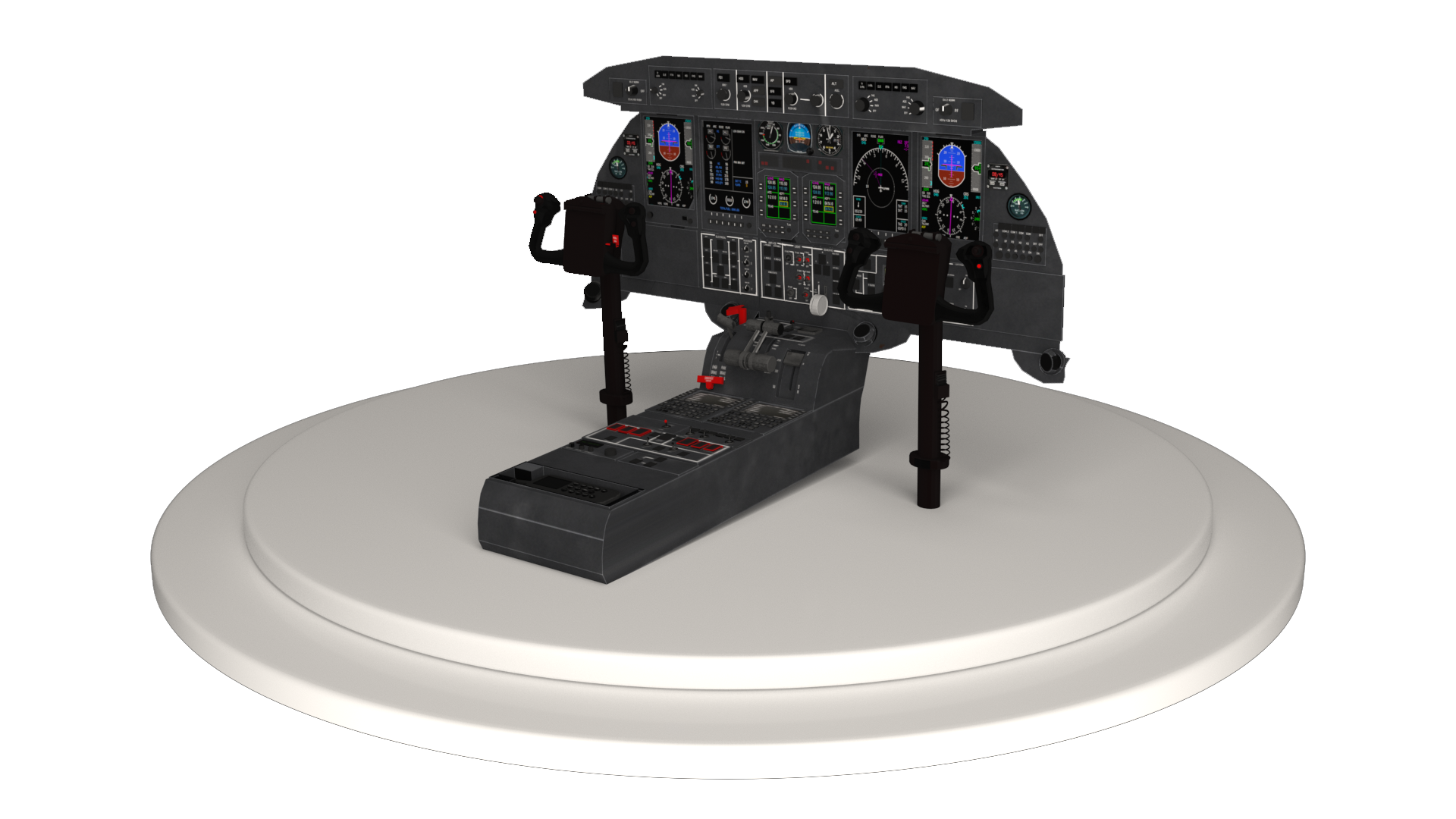 Learjet cockpit detailed asset