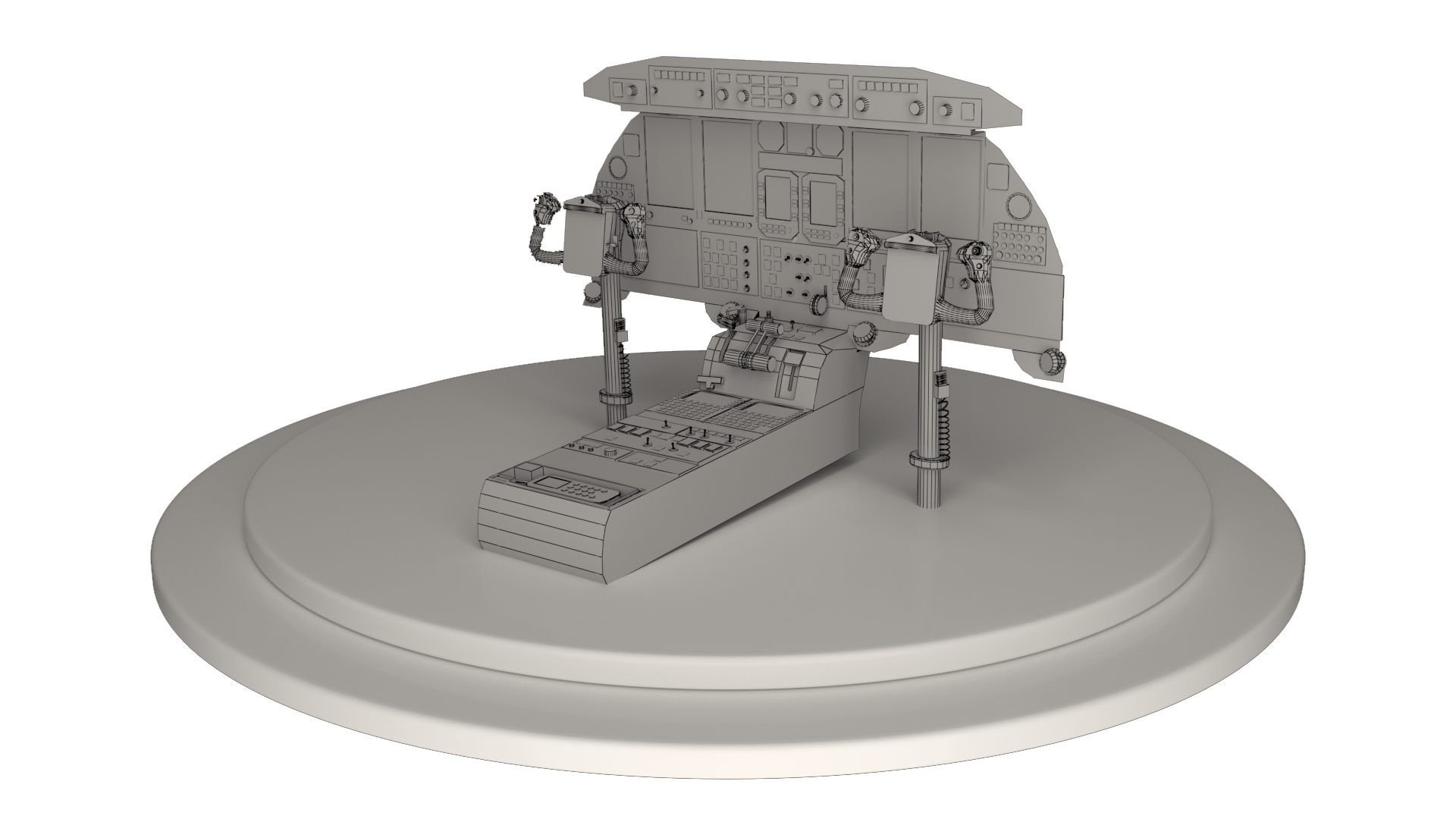 Learjet cockpit game ready asset