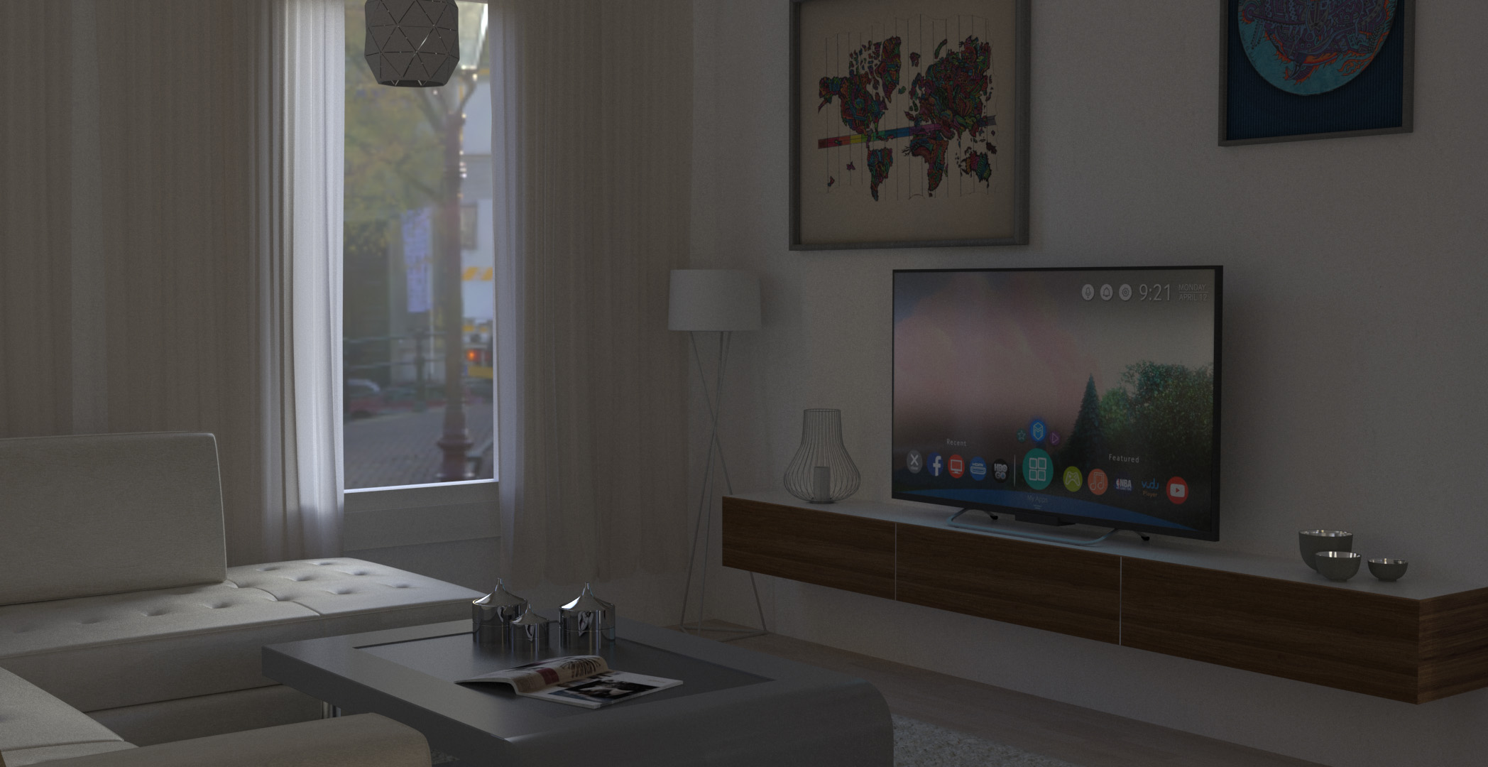 Living room architectural visual