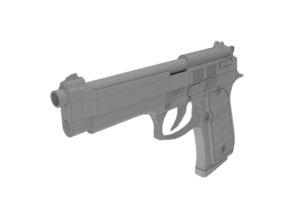 M9 wireframe asset