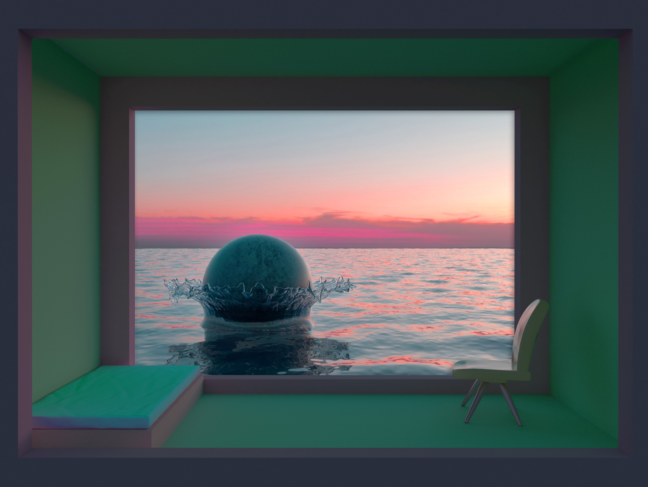 Surreal wavy dream world