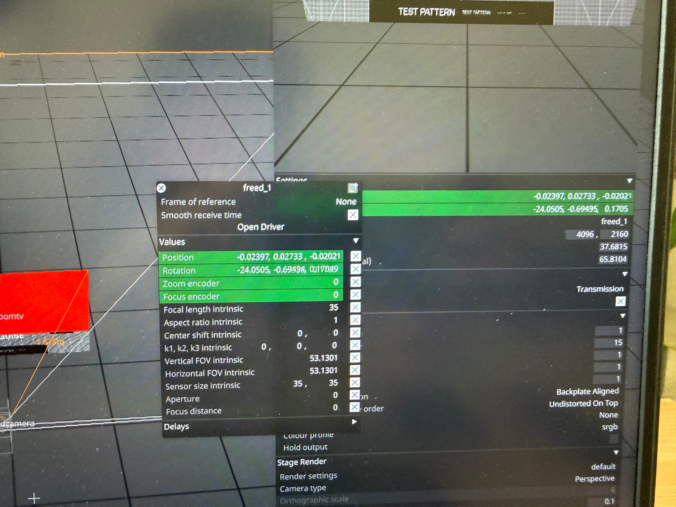 disguise tracking and calibration debug view